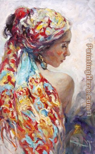 Jose Royo EL PAnUELO painting anysize 50% off